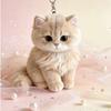 Simulation Cat Cat Plush Doll Soft Stuffed Animal Charm Plush Cat Bag Pendant  Bag Decoration
