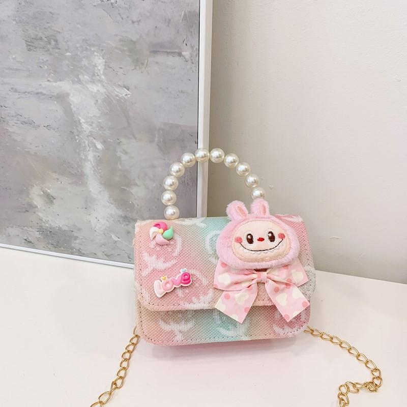 Trendy Rainbow Pony Cartoon Wallet Stylish Lightweight Crossbody Bag For Girls Preschool