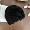Solid Color Knitted Pullover Hat Hollow Beanies Cap Cute Crochet Flower Hat  Ladies