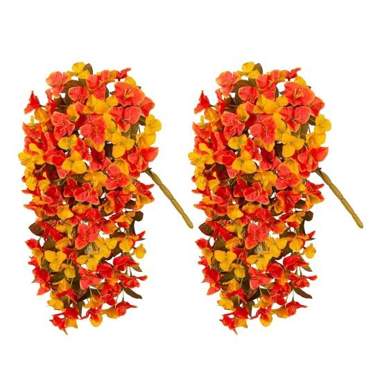 Искусственный цветок бугенвиллеи Искусственная подвесная бугенвиллея для улицы Длинные свисающие лозы Искусственный цветок для двери Веранда Кашпо Ваза Патио Балкон Декор