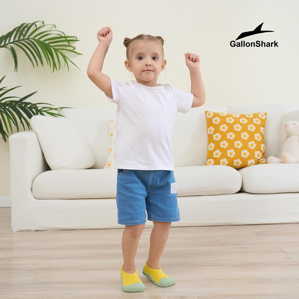Golden Shark Kids' Wide Fit Non-slip Indoor Shoes - Silent, Breathable Soft Sole for Kindergarten and Early Education.