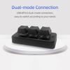 1PC MK321BT 3-key Mini Customized Keyboard W/ Mechanical Blue Switch USB+BT Dual-mode Keyboard for Office Game Multimedia Keyboard
