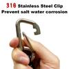 Boat Bungee Dock Lines 4FT Elastic Mooring Rope With 316 Stainless Steel Clip Shock Absorbing Docking Cord For Kayak Jet Ski Pontoon SeaDoo