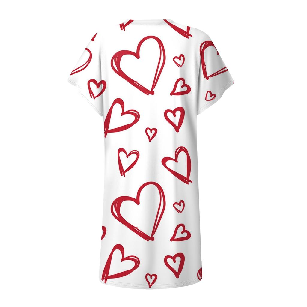 Женские повседневные однотонные пуловеры с круглым вырезом и короткими рукавами, платья с разрезом