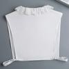 Fashion White Cotton Fake Collar Half Shirt Lace Detachable Neck Collars Female Blouse Tops False Collar Sweater Fuax Cols
