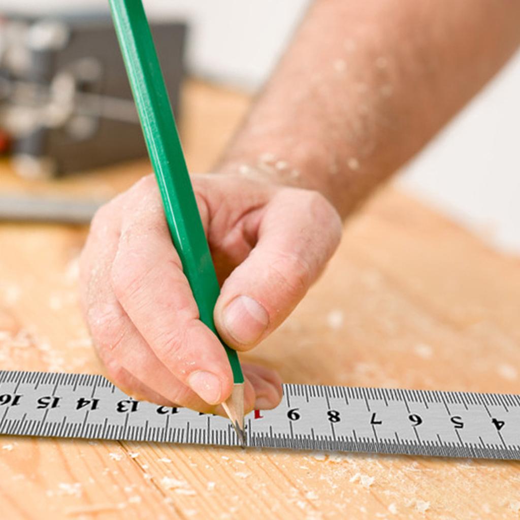 Stainless Steel Ruler Metal Measuring and Cutting Ruler Office Ruler Metal Ruler Office Learning Drawing Measuring Tool