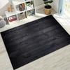 Rainbow Retro Wooden Board Black Brown Wood Grain Rug for Bedroom Living Room Sofa Home Doormat Decor,Large Non-slip Floor Mat