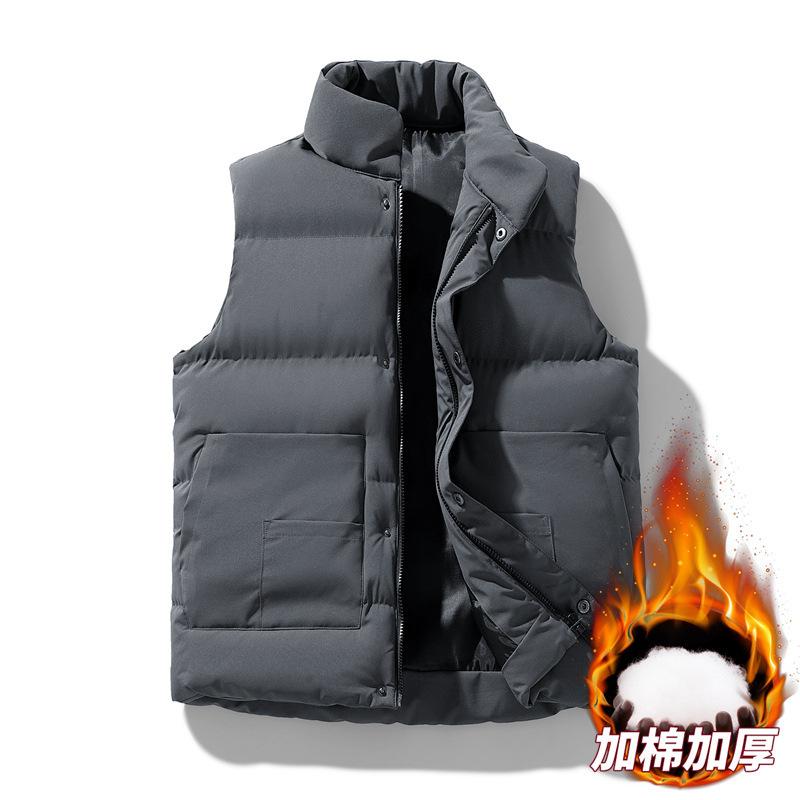 2025 Winter Fashion Vest Tooling Vest Thermal Vest Thickened Overalls Jacket Feather Cotton Vest