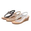 2024Ladiesshoes Bohemian новые модные босоножки со стразами на платформе и танкетке женские туфли