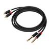 1 4in Dual RCA To Dual TS Cable 4.9ft 6.35mm 2 RCA Port To 2 TS Port Cable Stereo Interconnect Cord