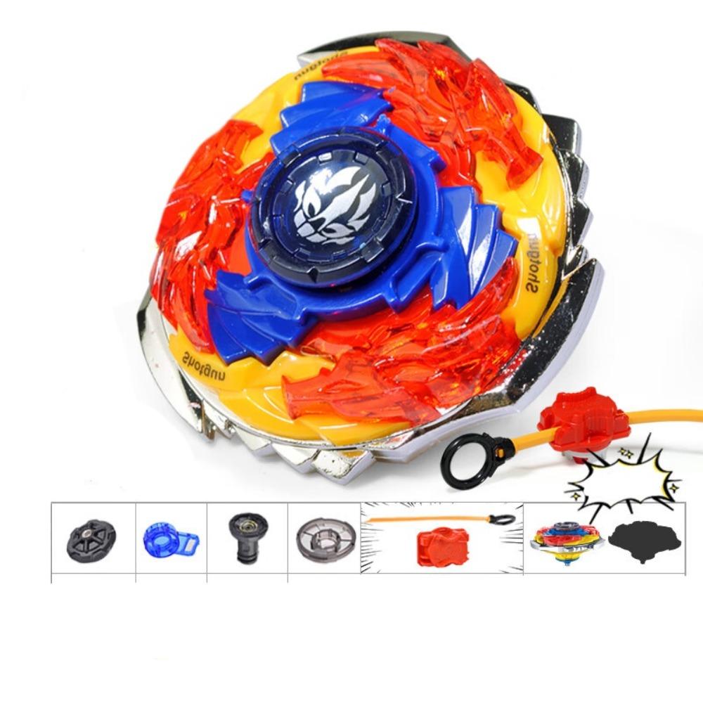 С пусковой установкой Гироскоп Игрушки Двухслойный волчок Игрушки для улицы Металлический гироскоп Игрушка для мальчиков и девочек