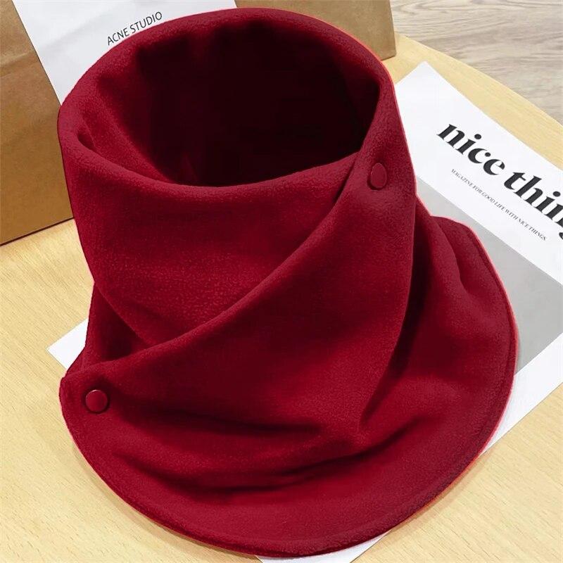 Зимний флисовый шарф, утепленный теплый осенне-зимний шарф, женские плюшевые шарфы, двухслойный шейный платок, шарф, кольцо