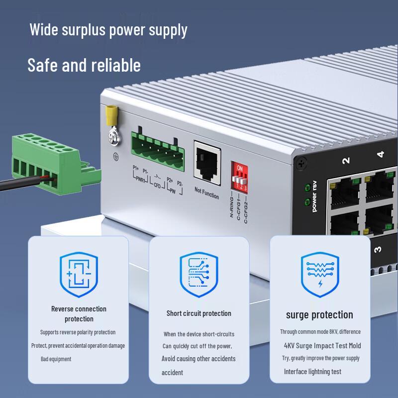 Adicon IT168 16-Port Gigabit Unmanaged Industrial Ethernet Switch