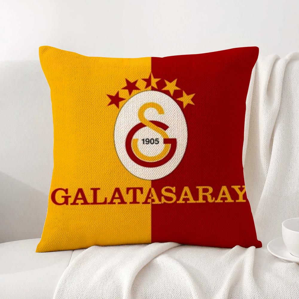 Наволочка с логотипом клуба G-Galatasarays Натуральный лен Органическая ткань Двусторонняя печать Дышащая Идеально для домашнего декора
