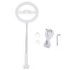 Ring Light with Clamp Stand Overhead Phone Holder Dimmable 3 Color Temp 5 Brightness Rechargeable
