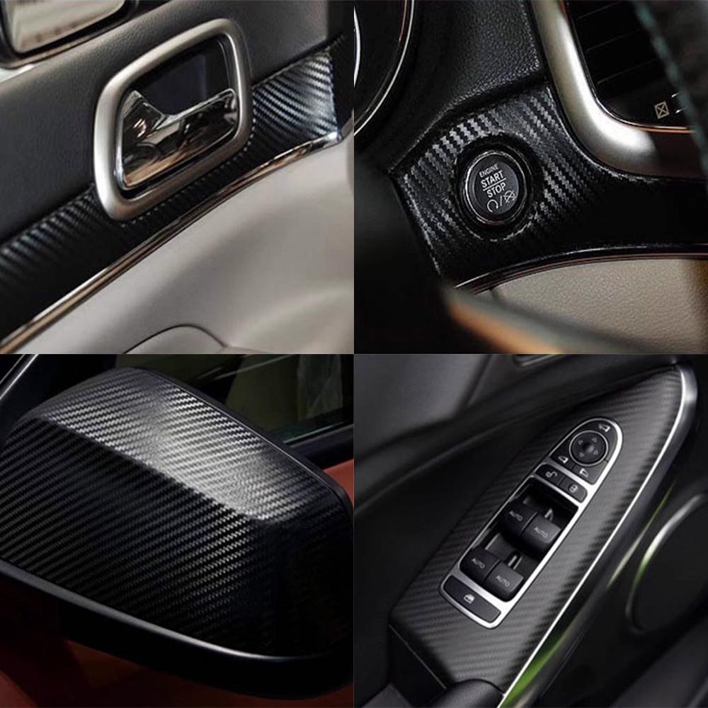 3D Наклейка на автомобиль из углеродного волокна Черная пленка-хамелеон Виниловая пленка Пленка для оклейки автомобиля Виниловая пленка Наклейка на мотоцикл Автоаксессуары