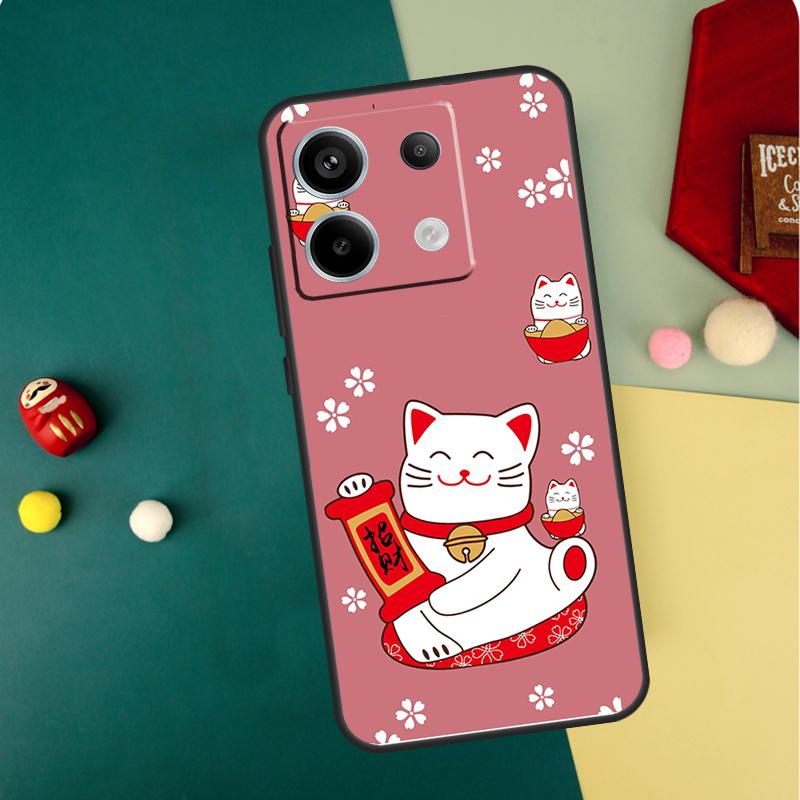 Китайский милый счастливый кот Чехол Для Xiaomi Redmi Note 14 13 12 11 15 Pro Plus Redmi 15 13 10 10C 12C 13C 14C 15C Funda