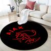 AFC Ajax pattern round rug,Carpet Rug for Living Room Bedroom Playroom ,Non-slip Floor Mat,Holiday Gifts and Birthday Gifts.