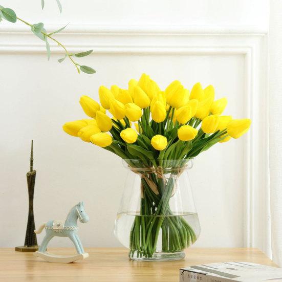 1 букет искусственных тюльпанов домашний сад свадебная цветочная композиция настольный декор