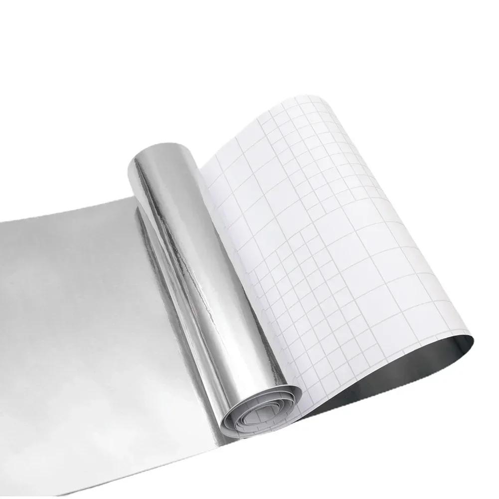 8x60 дюймов автомобильная наклейка обертка аксессуары авто хромированная наклейка легко режется пленка с высокой адгезией замена зеркала серебристый