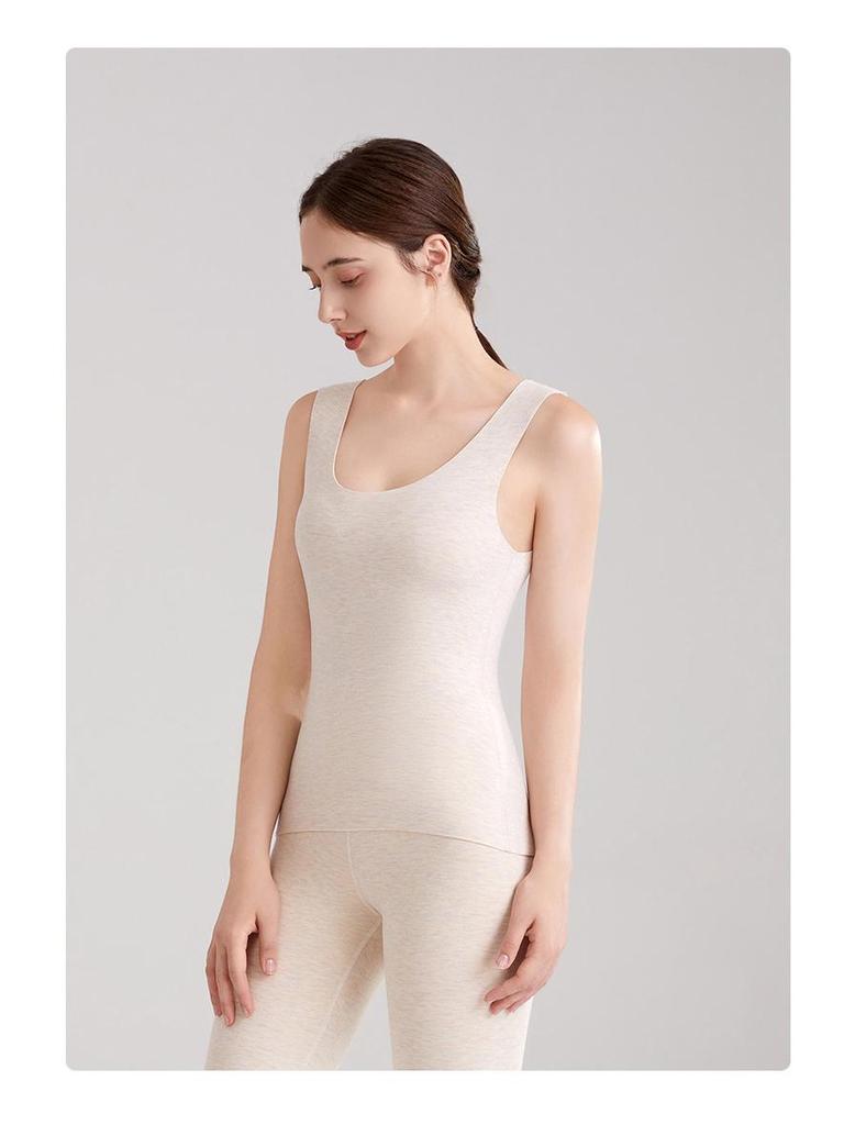 Новый женский бесшовный теплый жилет из немецкого бархата - утолщенный, плюс бархат, антибактериальный для осени/зимы