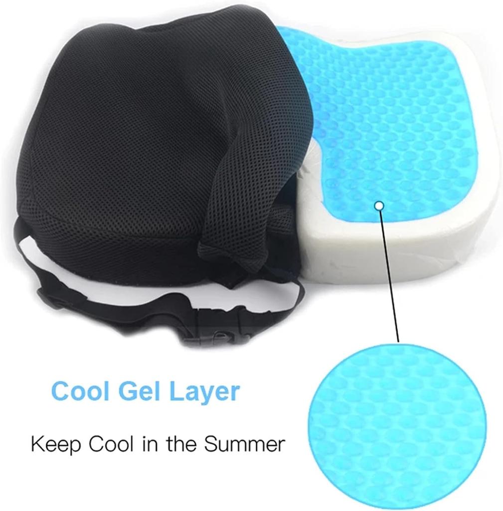Гель-пена с эффектом памяти U-förmiges Sitzkissen Massage Auto Bürostuhl für lang sitzende Steißbein Rücken Steißbein Schmerz linderung Gel