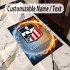 Crystal Velvet Rug Athletic Bilbao FC Print Custom Name Text Floor Mat Home Decor