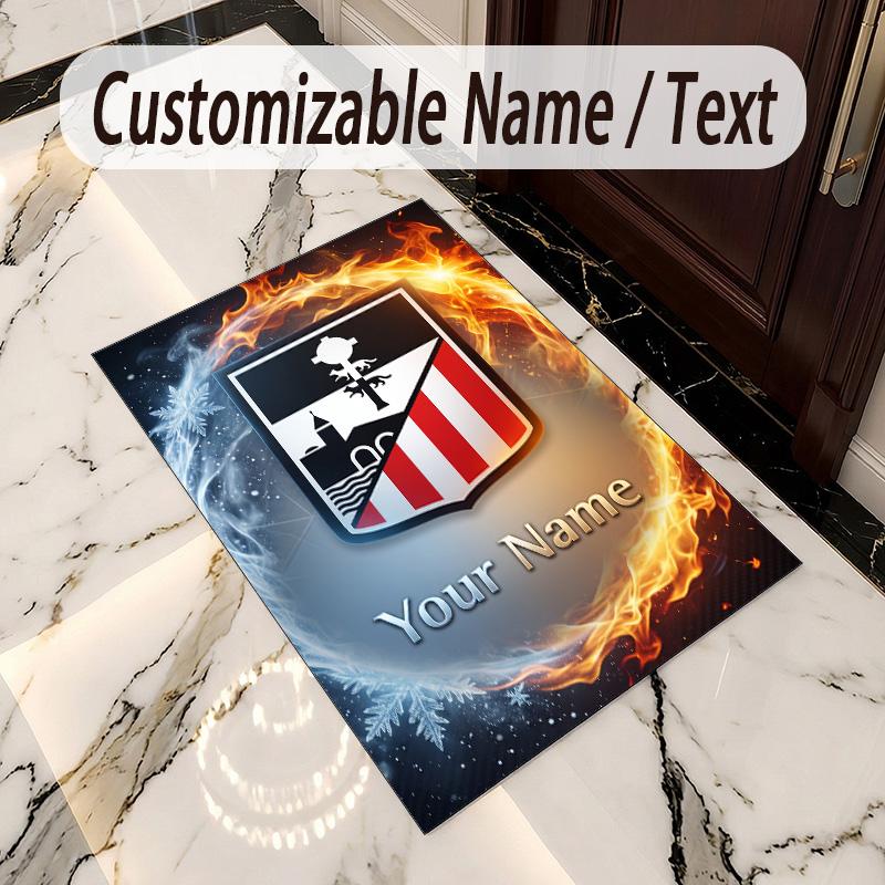Crystal Velvet Rug Athletic Bilbao FC Print Custom Name Text Floor Mat Home Decor