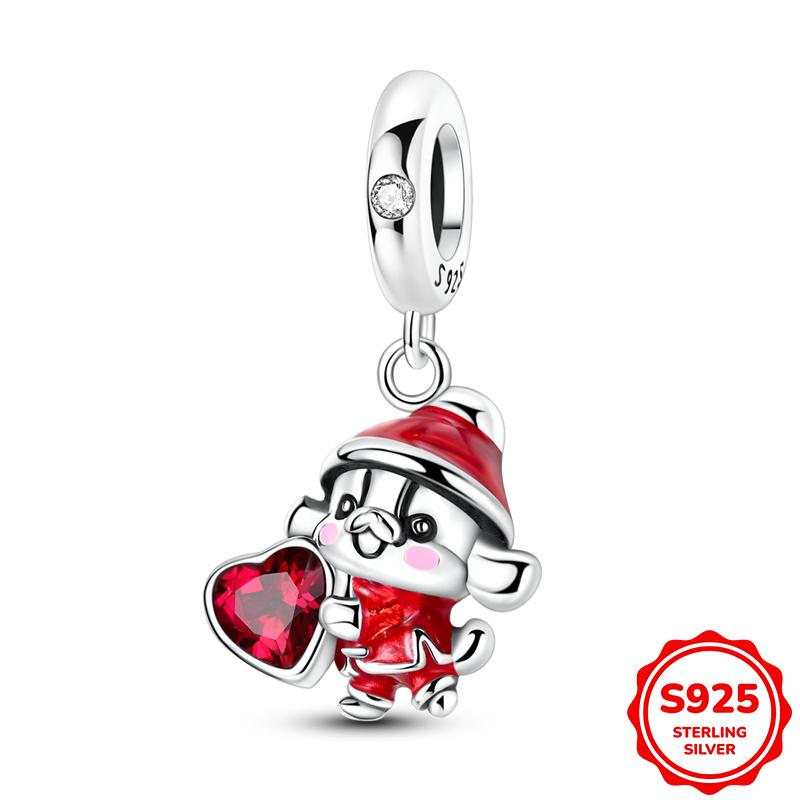 New Original Copper Animal Pendant Charm Beads Fits 3Mm Bracelet Necklace For Women Luxury Diy Jewelry Making