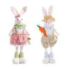 2024 Easter Decoration Handmade Standing Rabbit Toy Soft and Plush Ornament Room Decor for Home & Office
