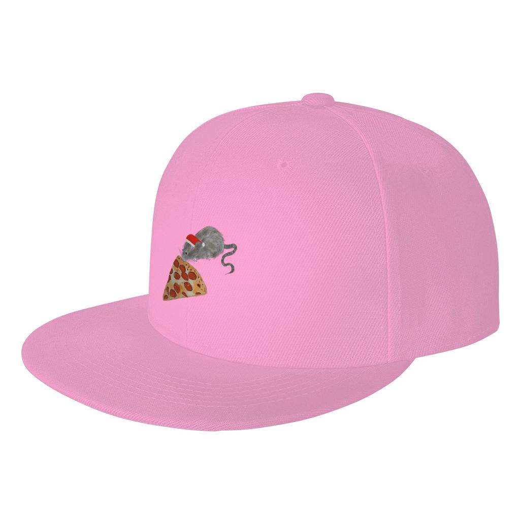 Fashion A Very NYC Christmas Pizza Rat Flat Brim Sun Hat Soft And SkinFriendly Cap Unisex