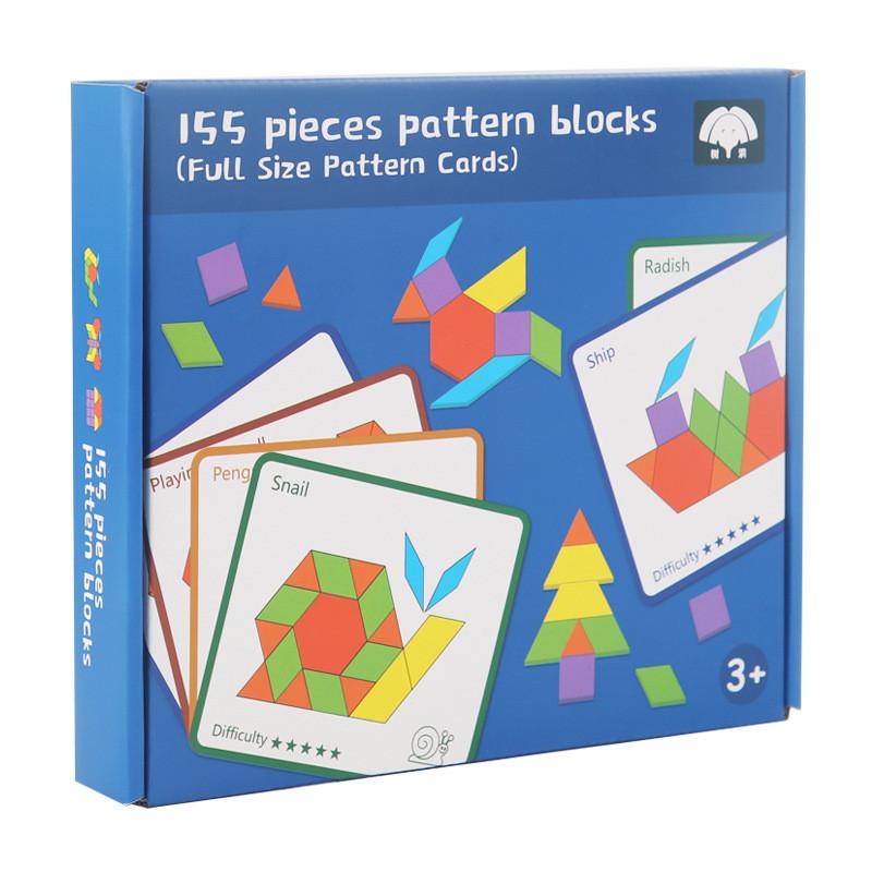 Kids 155 Wooden Piece Creative Puzzle Set With Shape And Color Cognition