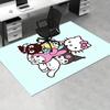 Office Rug Hello Kitty, Sanrio Characters Anti-Slip Rug, Machine Washable for Living Room, Bedroom, Office, Multiple Sizes, Bedroom Mat, Decorative Ma