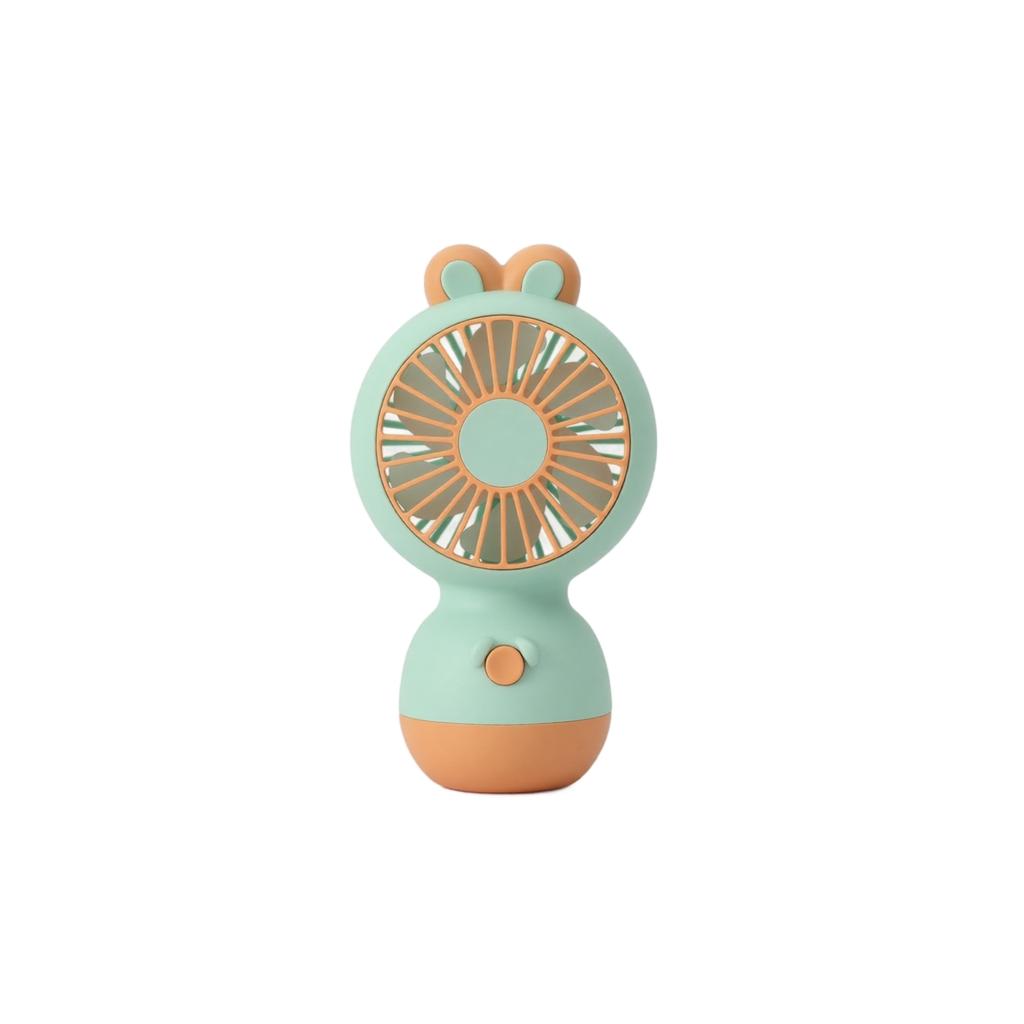 Portable Rechargeable Desktop Fan with Cute Rabbit Design USB Powered Small Personal Fan for Office Home Travel Use