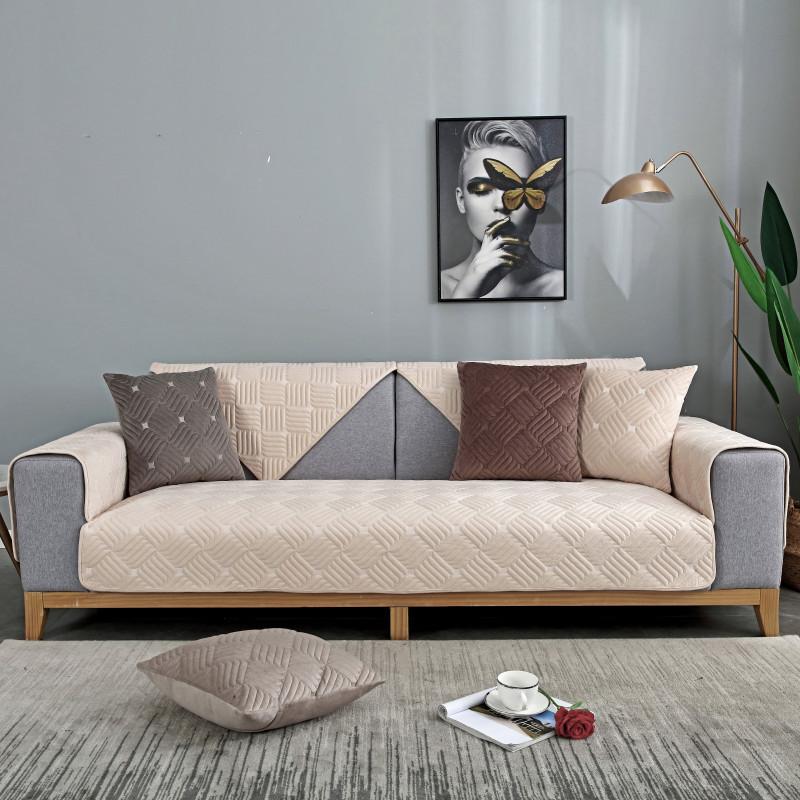 Winter Plush Sofa Cover Non-slip Modern Slipcover Couch Seat Cushion Sofa Towel Sofa Covers For Living Room Home Decor