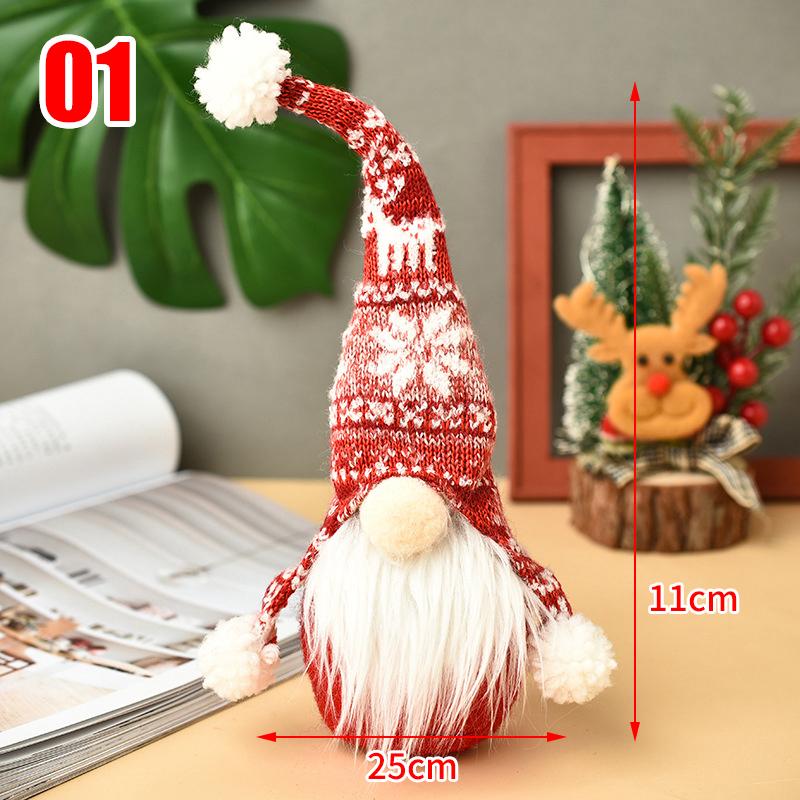 34 Styles Knitted Fabric Swedish Tomte Dwarf Rudolph Gnomes Dwarf Santa Claus Faceless Plush Doll