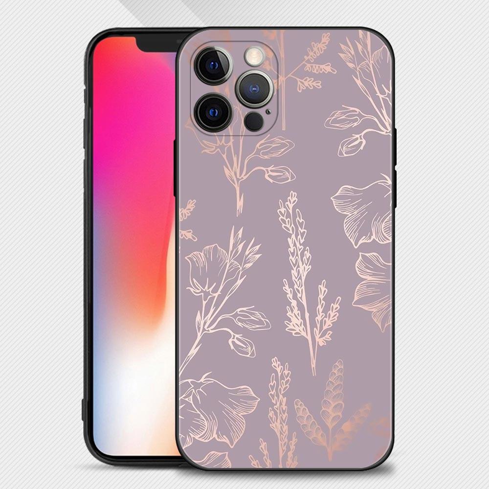 Чехол для iPhone 14 13 12 Mini 11 Pro Max, чехол для iPhone XR XS X 7 8 6s 6 Plus, силиконовый чехол Fundas Gold Pink RoGlitter Hearts