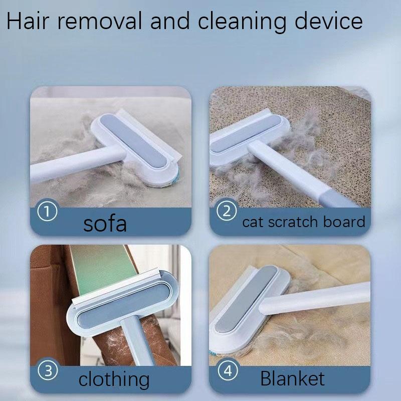 3 in 1 Pet Hair Remover Brush Long Handle Brush Pet Fur Cleaning Tool Manual Cat Dog Hair Remover Brush