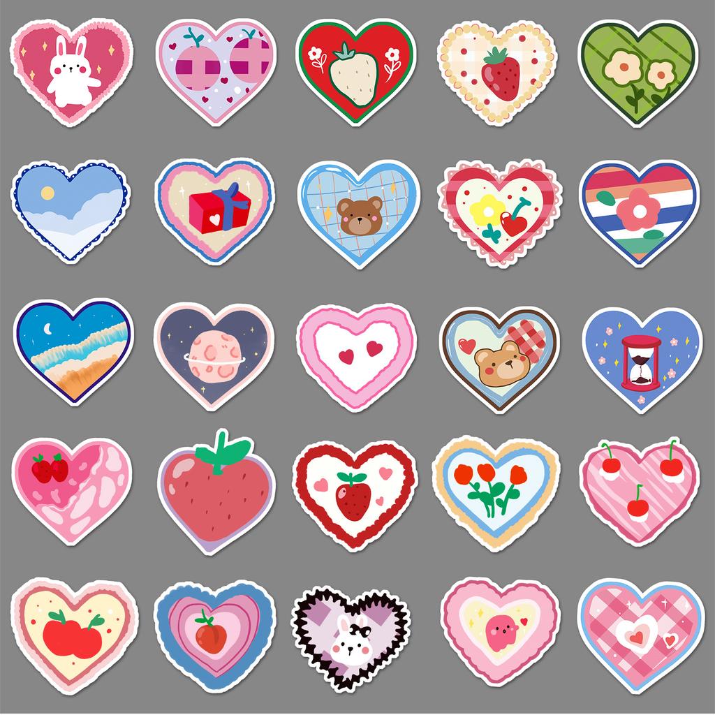 50 Любовных Дудлов Личность Мультяшные Наклейки Сделай Сам Чехол для Мобильного Телефона Наклейки для Чемодана Водонепроницаемые