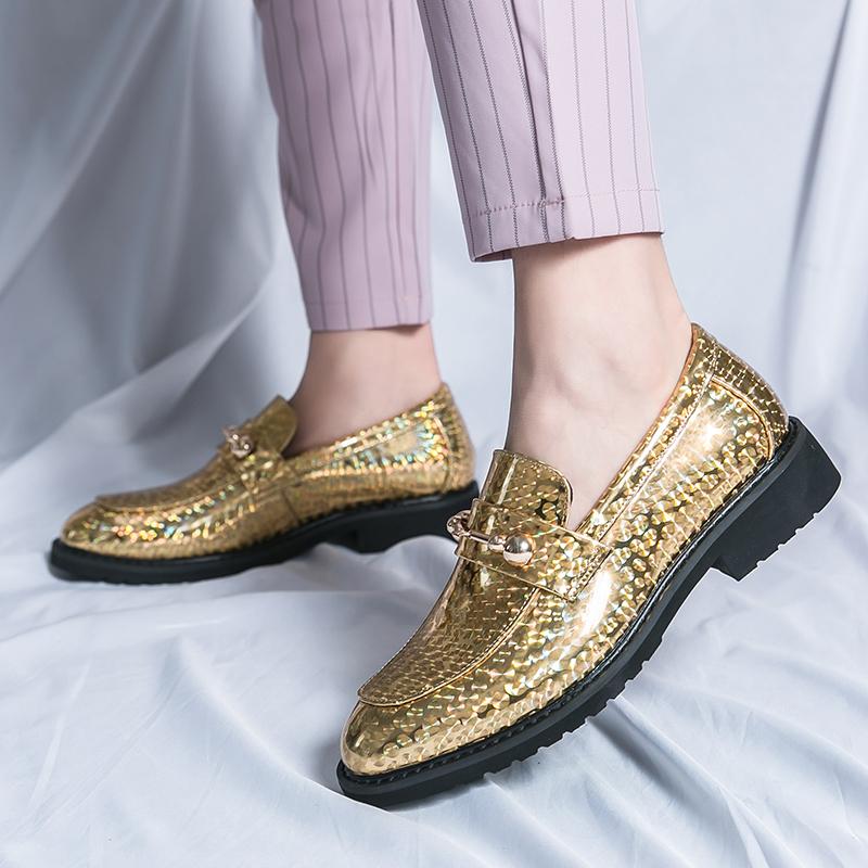 Модные роскошные глянцевые туфли из лакированной кожи с концентрическими кругами, деловые туфли, элегантные туфли без застежек, свадебные туфли