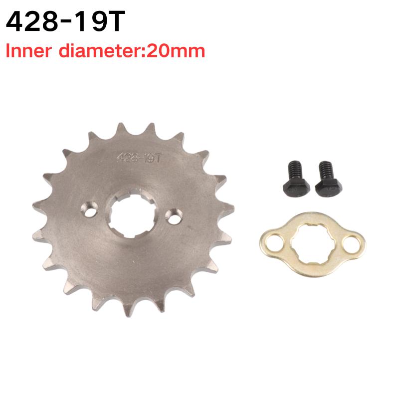 Front Engine 428-17mm 20mm 10T/11T/12T/13T/14T/15T/16T/17T/18T/19T Sprocket For Dirt Pit Bike ATV Quad Go Kart Moped Buggy