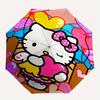 1pc Hello Kitty,Hearts Automatic Umbrella-Foldable, Durable 8-Bone Design, Compact and Stylish, Great for Camping, Halloween, Christmas, Mot