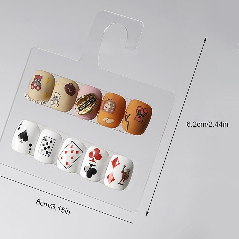 Ins Прозрачный акриловый крючок в стиле нейл-арта, стойка для демонстрации гелевых цветных работ, выставочные инструменты