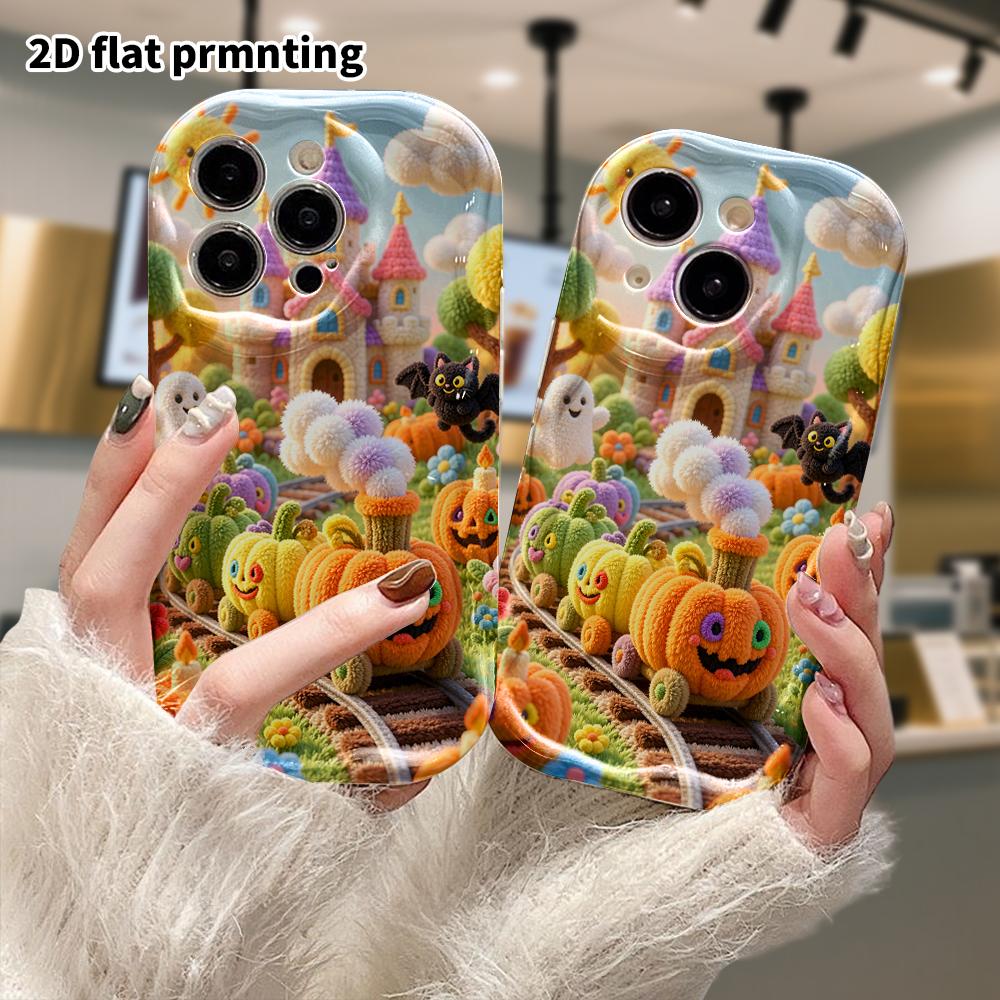 Phone Case: 2D flat, fits iPhone 18 17 16 15 14 13 12 Pro, fairy tale castle background, perfect Christmas and Halloween holiday gift