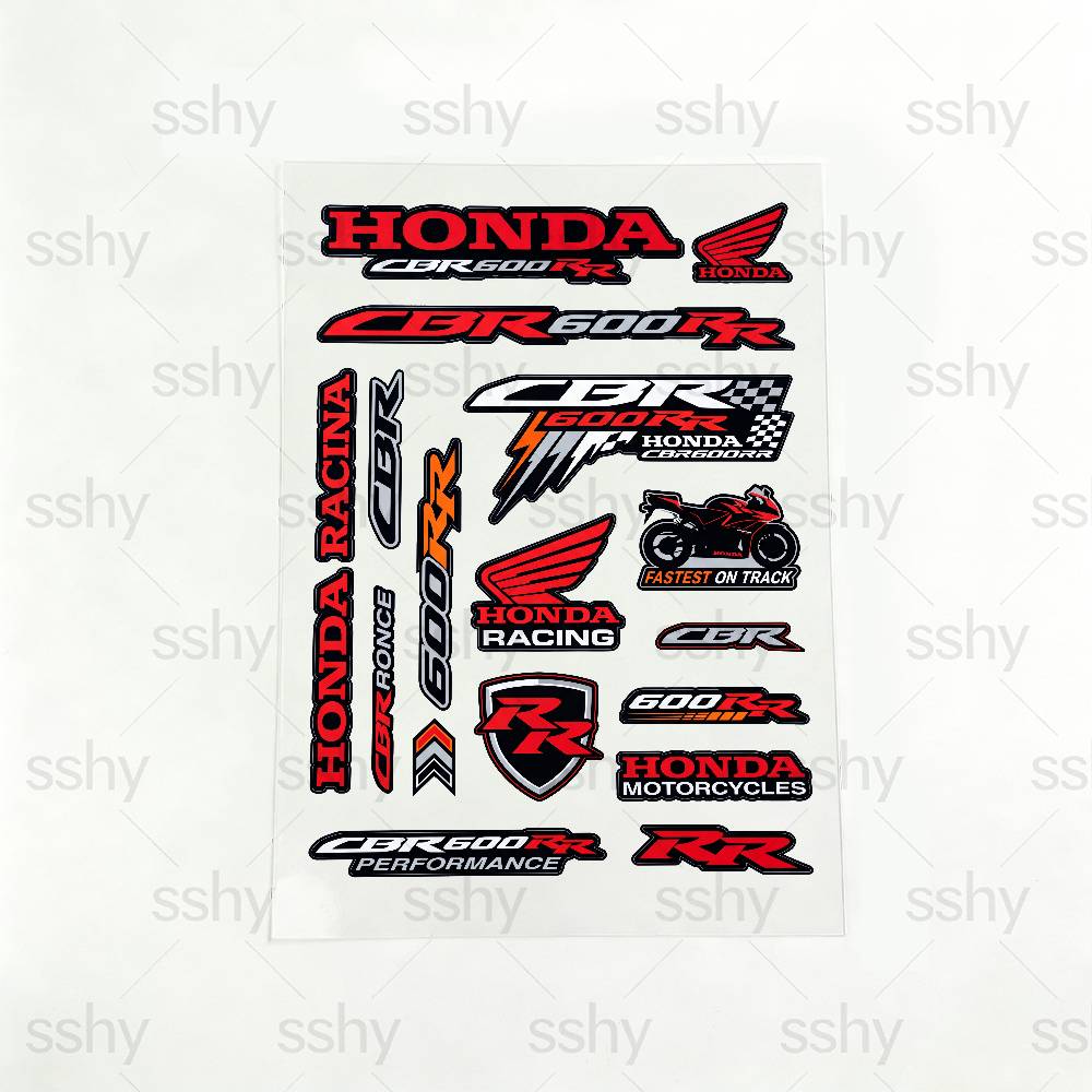 FOR HONDA CBR600RR Waterproof Reflective Motorbike Stickers Easy Peel Removable Decals for Motorcycle Car XL0