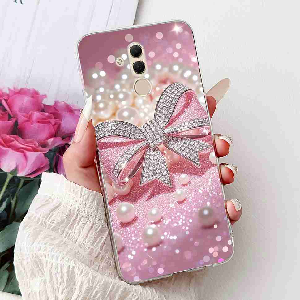 For Huawei Mate 20 Lite 6.3" Case SNE-AL00 Cute Cat Soft Silicone Cover For Huawei Mate 20Lite SNE-LX1 Colorful Butterfly Shell