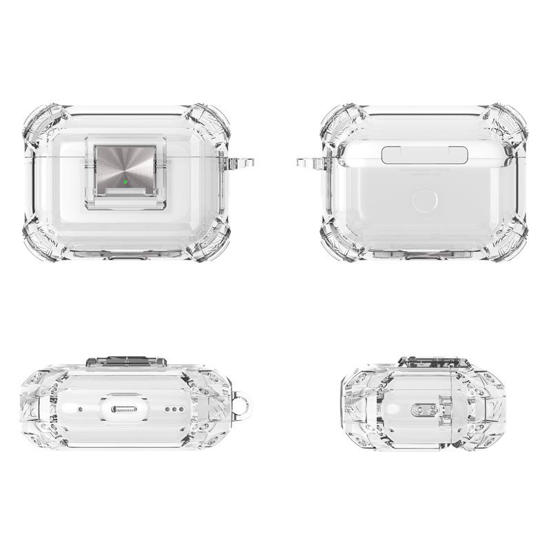 Прозрачный простой замок для чехла беспроводной Bluetooth-гарнитуры Apple AirPods pro1 1-го поколения 1-го поколения противоударный защитный жесткий чехол