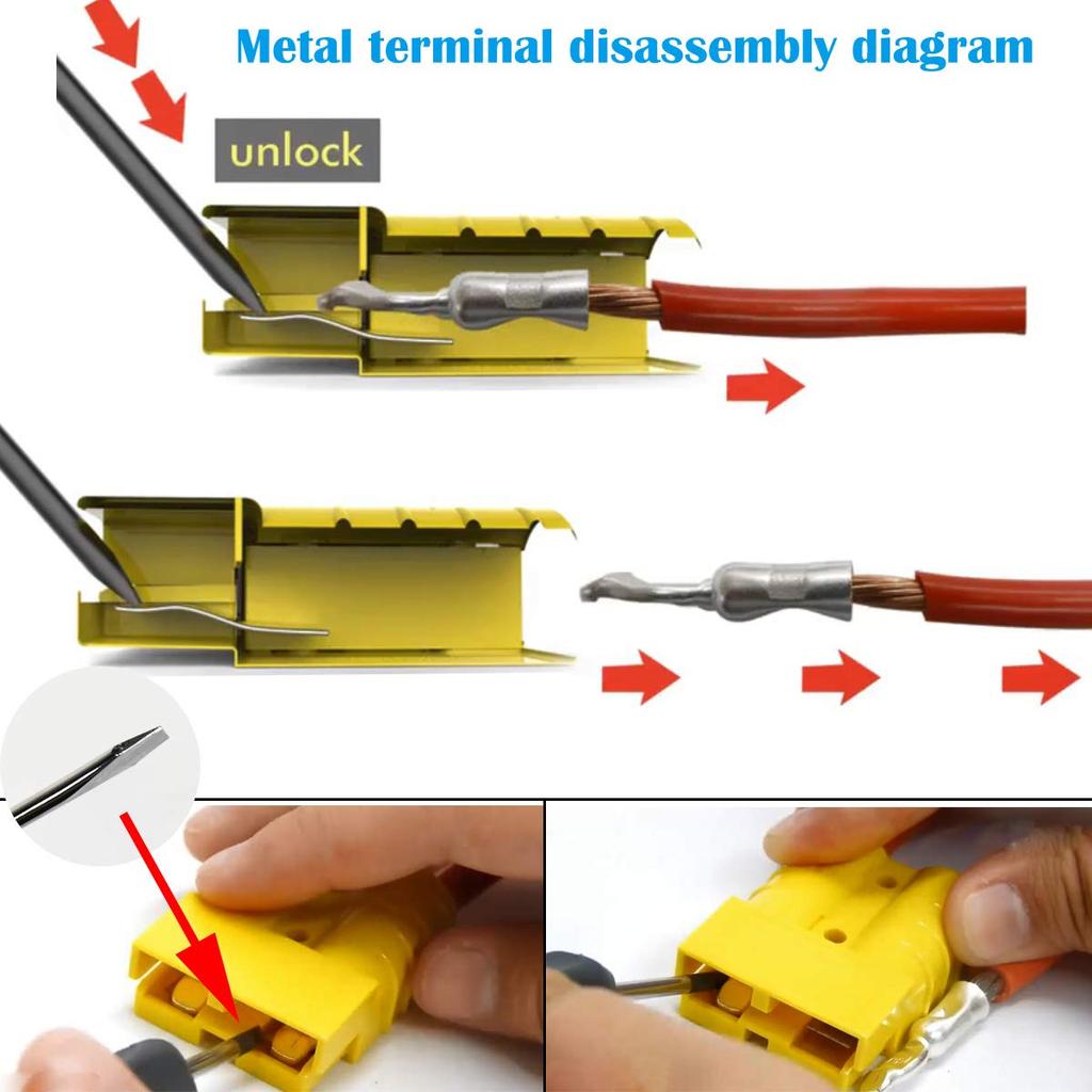 CESFONJER 120A Connector Quick Connect Modular Power Connector Quick Disconnect for Car, Motorhome,