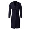 Женское длинное однобортное двубортное пальто без карманов с длинными рукавами, верхняя одежда, украшение с карманами