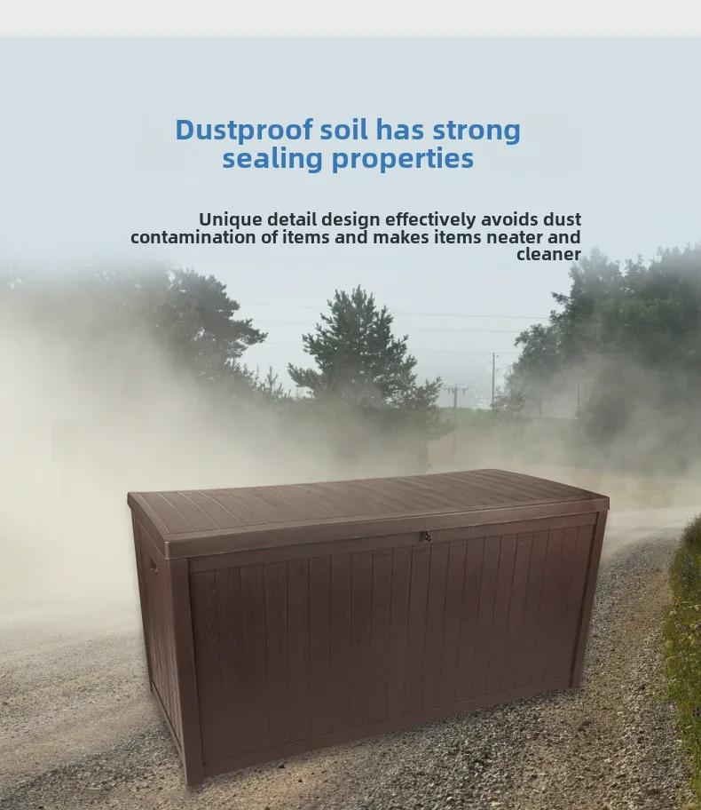 Шкаф для хранения вещей в саду: Водонепроницаемый и солнцезащитный ящик-перекидной верх для использования во дворе семьей на вилле